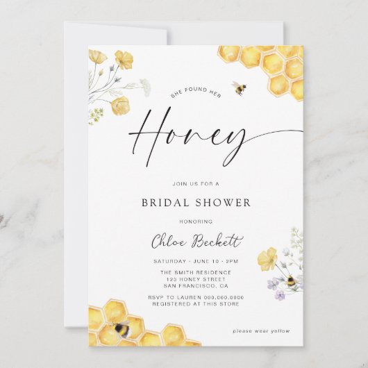 Sie fand ihr Honey-Brautparty Einladung (Vorderseite)