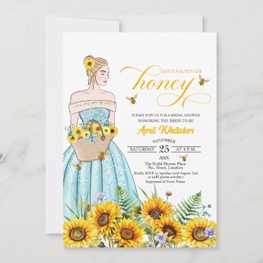 Sie fand ihr Honey-Brautparty Einladung (Vorderseite)