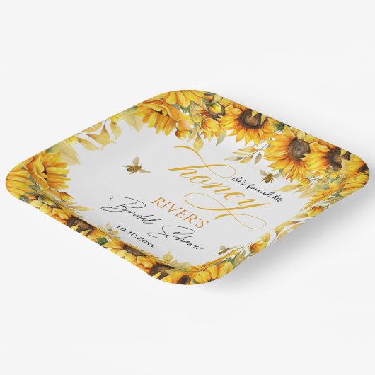 Sie fand ihr Honey-Brautparty Pappteller (Gewinkelt)