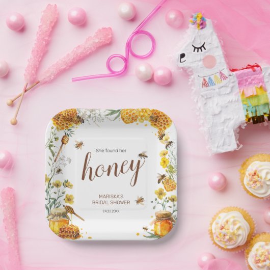 Sie fand ihr Honey-Brautparty Pappteller (Party)