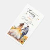 Sie fand ihr Honey-Brautparty Serviette (Ecke)
