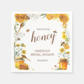 Sie fand ihr Honey-Brautparty Serviette (Vorderseite)