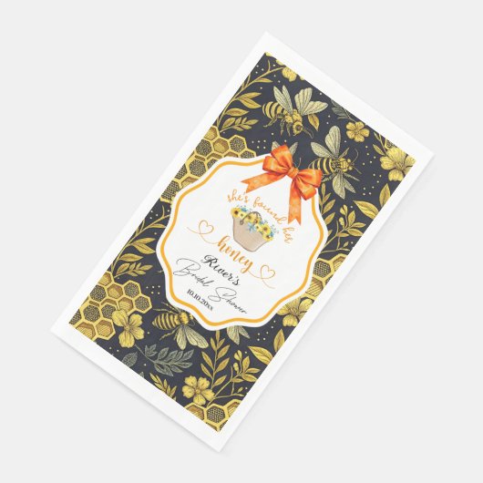 Sie fand ihr Honey-Brautparty Serviette (Ecke)