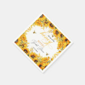 Sie fand ihr Honey-Brautparty Serviette (Ecke)