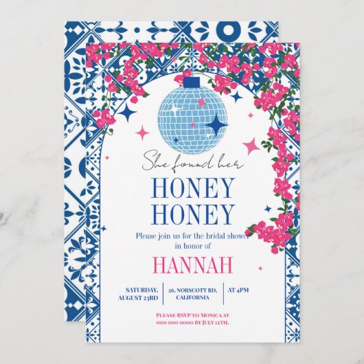 Sie fand ihr Honey Mamma Mia Dancing Queen Einladung (Vorne/Hinten)