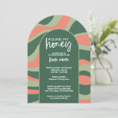 Sie fand ihr Honig - Bio Krümmer-Brautparty Einladung (Stehend Vorderseite)