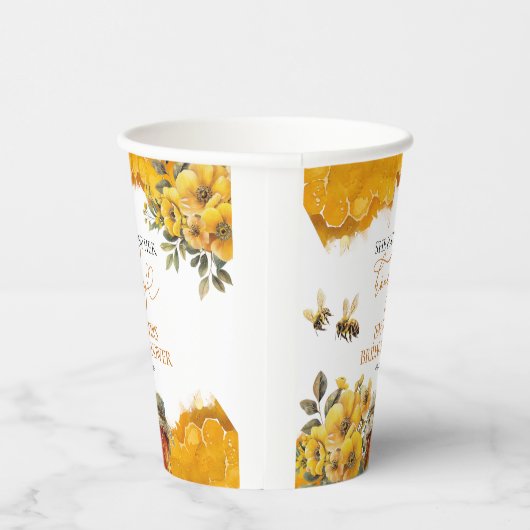 Sie fand ihr Honig | Brautparty Pappbecher (Rechts)