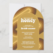 Sie fand ihr Honig - Retro Stripes Brautparty Einladung (Vorderseite)