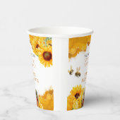 Sie fand ihr Honig | Sonnenblumen-Brautparty Pappbecher (Rechts)