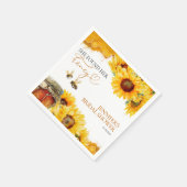 Sie fand ihr Honig | Sonnenblumen-Brautparty Serviette (Ecke)