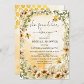 Sie fand ihr Honigblütenbienen-Brautparty Einladung (Vorne/Hinten)