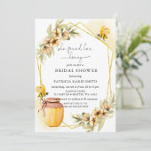 Sie fand ihr Honigblütenbienen-Brautparty Einladung (Stehend Vorderseite)