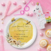 Sie fand ihr Honigblütenbienen-Brautparty Pappteller (Party)