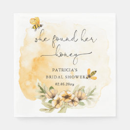 Sie fand ihr Honigblütenbienen-Brautparty Serviette