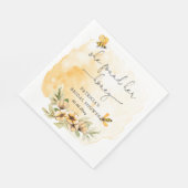 Sie fand ihr Honigblütenbienen-Brautparty Serviette (Ecke)