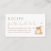 Sie fand ihr Honigrezept für die Braut Begleitkarte (Vorderseite)