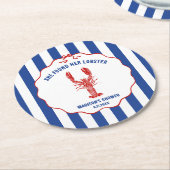 Sie fand ihr Hummer Nautical Brautparty Runder Pappuntersetzer (Angewinkelt)
