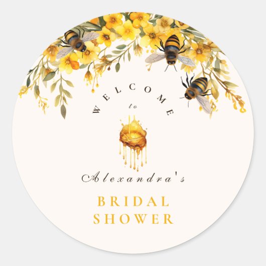 Sie fand ihr liebliches rustikales Brautparty Runder Aufkleber (Vorderseite)