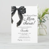 Sie fand ihr Mon Cherie Brautparty Einladung (Stehend Vorderseite)