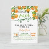 Sie fand ihr Orangenhaut-Brautparty Einladung (Stehend Vorderseite)