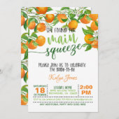 Sie fand ihr Orangenhaut-Brautparty Einladung (Vorne/Hinten)