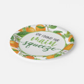 Sie fand ihr Orangenhaut-Brautparty Pappteller (Schrägansicht)