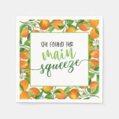Sie fand ihr Orangenhaut-Brautparty Serviette (Vorderseite)