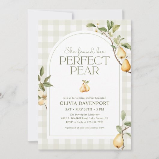 Sie fand ihr perfektes botanisches Brautparty mit Einladung (Vorderseite)
