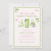 Sie fand ihr perfektes Matcha Bow Brautparty Einladung (Vorderseite)