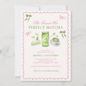 Sie fand ihr perfektes Matcha Bow Brautparty Einladung (Vorderseite)