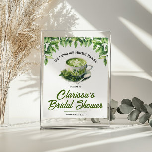 Sie fand ihr perfektes Matcha-Brautabschied-Willko Poster