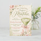 Sie fand ihr perfektes Matcha-Brautabschiedsparty Einladung (Stehend Vorderseite)