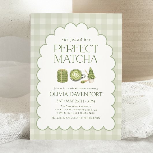 Sie fand ihr perfektes Matcha-Brautparty Einladung