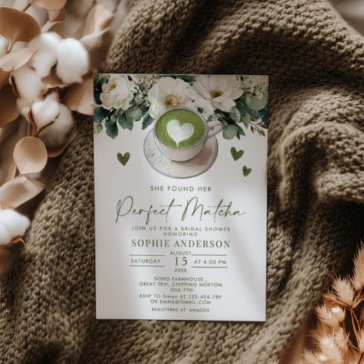 Sie fand ihr perfektes Matcha-Brautparty Einladung