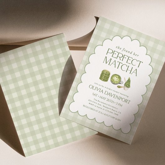 Sie fand ihr perfektes Matcha-Brautparty Einladung