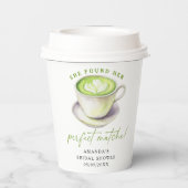Sie fand ihr perfektes Matcha-Brautparty Pappbecher (Rückseite)