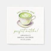 Sie fand ihr perfektes Matcha-Brautparty Serviette (Vorderseite)