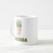 Sie fand ihr perfektes Matcha-Design | Cute Matcha Kaffeetasse (Vorderseite Links)
