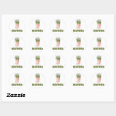 Sie fand ihr perfektes Matcha-Design | Cute Matcha Runder Aufkleber (Blatt)