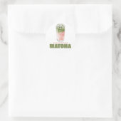 Sie fand ihr perfektes Matcha-Design | Cute Matcha Runder Aufkleber (Tasche)