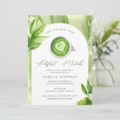 Sie fand ihr perfektes Matcha Elegant Brautparty Einladung (Stehend Vorderseite)