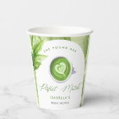 Sie fand ihr perfektes Matcha Elegante Bridal Show Pappbecher (Rückseite)
