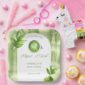 Sie fand ihr perfektes Matcha Elegante Bridal Show Pappteller (Party)