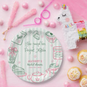 Sie fand ihr perfektes Matcha-Grün für die Bridal  Pappteller (Party)