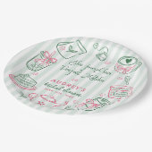 Sie fand ihr perfektes Matcha-Grün für ihre Brautp Pappteller (Schrägansicht)