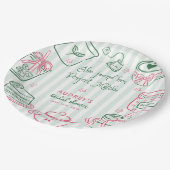 Sie fand ihr perfektes Matcha Grünes Brautbad N Pappteller (Schrägansicht)