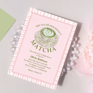 Sie fand ihr perfektes Matcha Moderne Hochzeitsdus Einladung