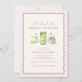 Sie fand ihr perfektes Matcha Theme Brautparty Einladung (Vorderseite)