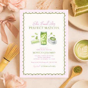 Sie fand ihr perfektes Matcha Theme Brautparty Einladung