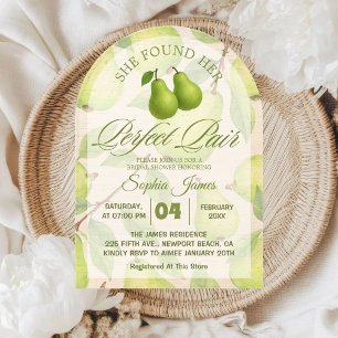Sie fand ihr perfektes pear elegantes Brautparty Acryleinladungen